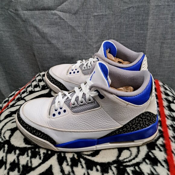 Size 9.5 Nike Air Jordan 3 Men Retro Racer Blue 2021 CT8532-145